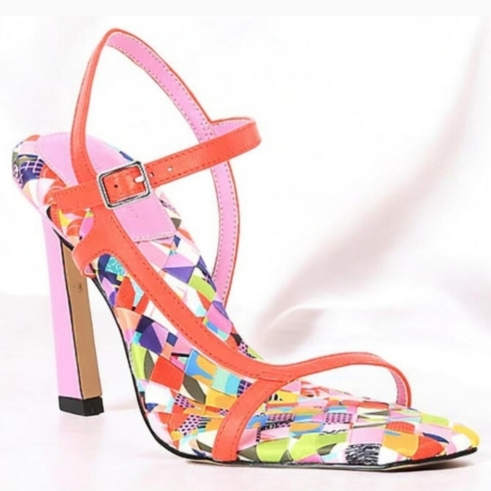 Gianni Bini Multicolor Geometric Heels